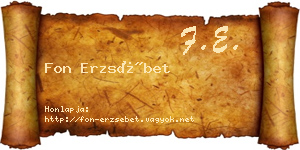 Fon Erzsébet névjegykártya